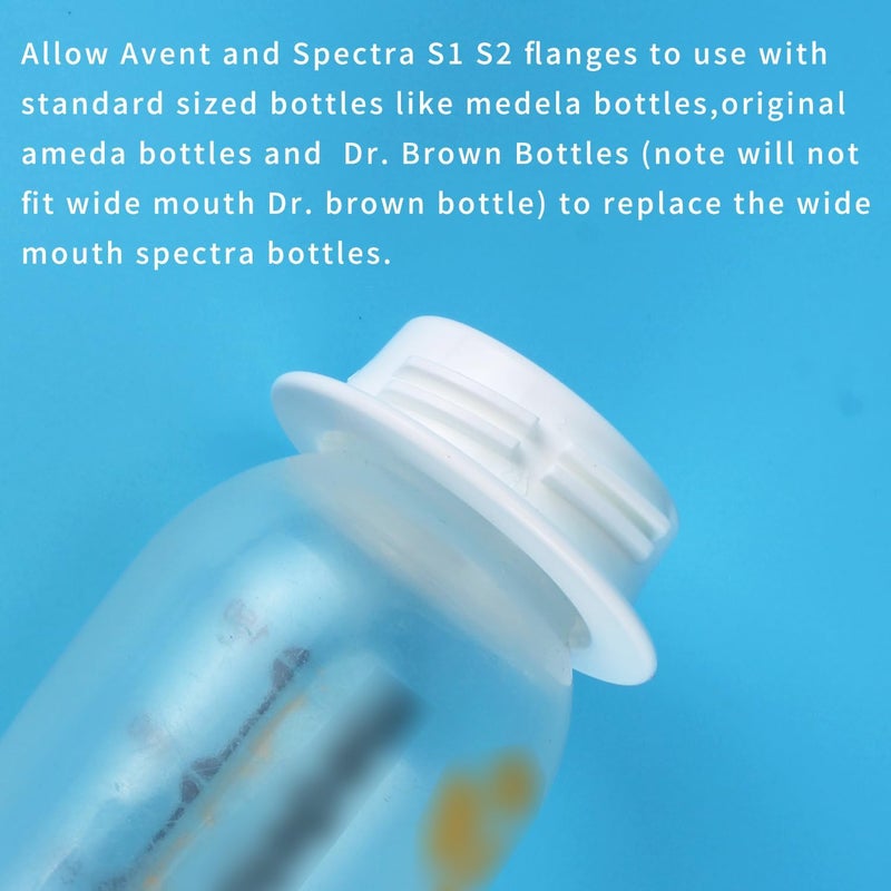 MOOMentaneous Bottle Converter Thread Changer Compatible with Spectra S1 S2 Pumps Dr. Brown Narrow Neck Medela Bottles Not Original Spectra Pump Parts Use as Adapter - Image 4
